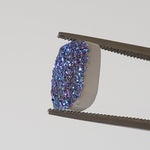  Titanium Druzy | Octagon Tablet | Rainbow Druzy | 12x10mm 3.4ct 6