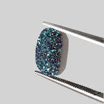  Titanium Druzy | Octagon Tablet | Rainbow Druzy | 12x10mm 3.7ct 4