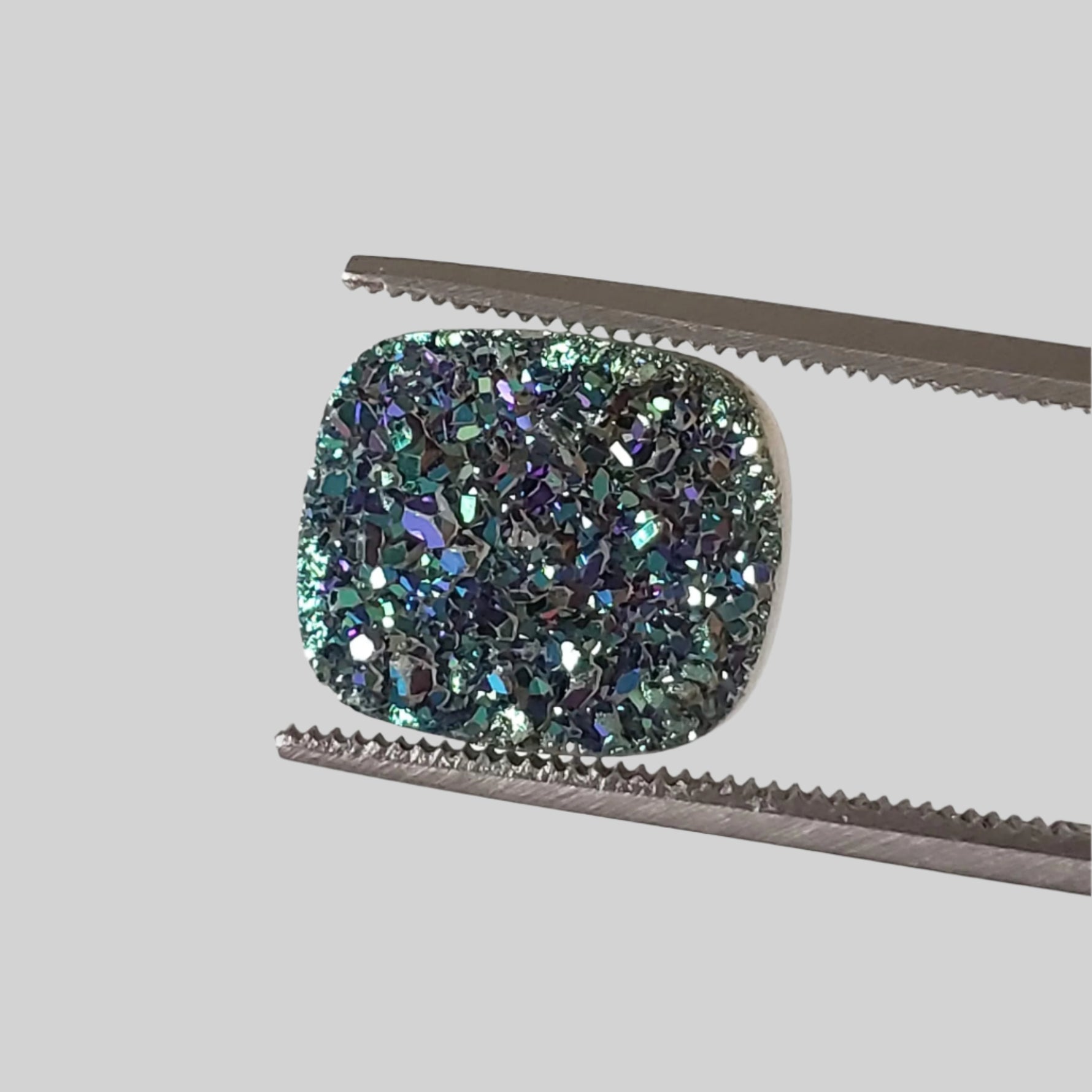  Titanium Druzy | Octagon Tablet | Rainbow Druzy | 12x10mm 2