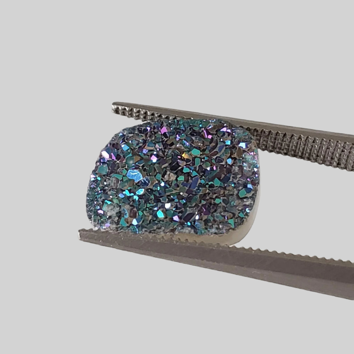  Titanium Druzy | Octagon Tablet | Rainbow Druzy | 12x10mm 3