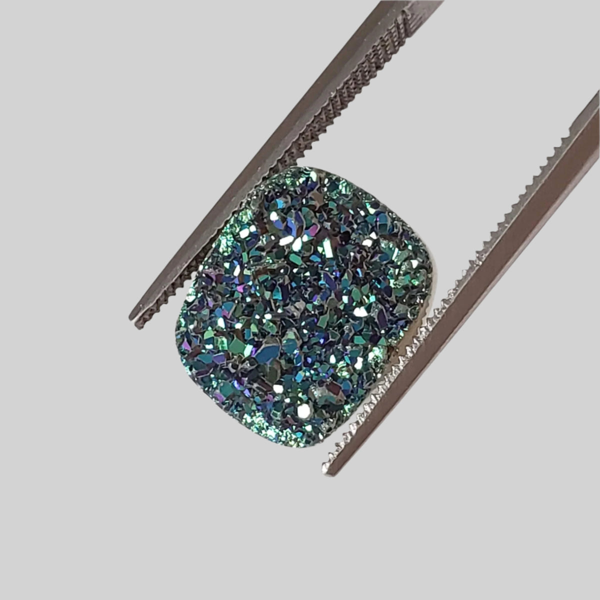  Titanium Druzy | Octagon Tablet | Rainbow Druzy | 12x10mm 4