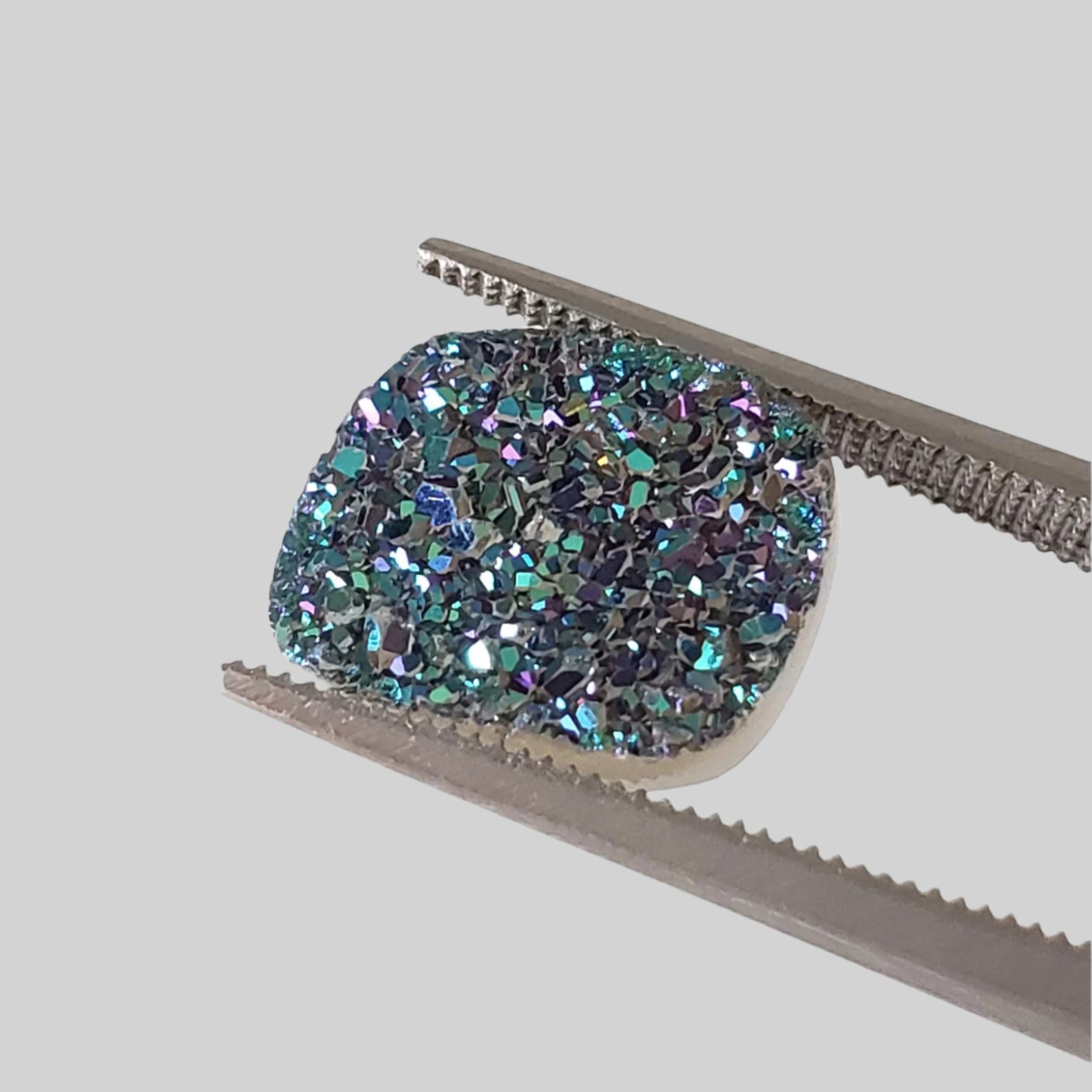  Titanium Druzy | Octagon Tablet | Rainbow Druzy | 12x10mm 5