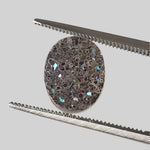  Titanium Druzy | Oval Tablet | Gray Rainbow Druzy | 11x8.7mm 2.92ct 