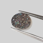  Titanium Druzy | Oval Tablet | Gray Rainbow Druzy | 11x8.7mm 2.92ct 2