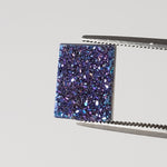  Titanium Druzy | Rectangular Tablet | Mystic Rainbow Druzy | 10.1x8mm 1