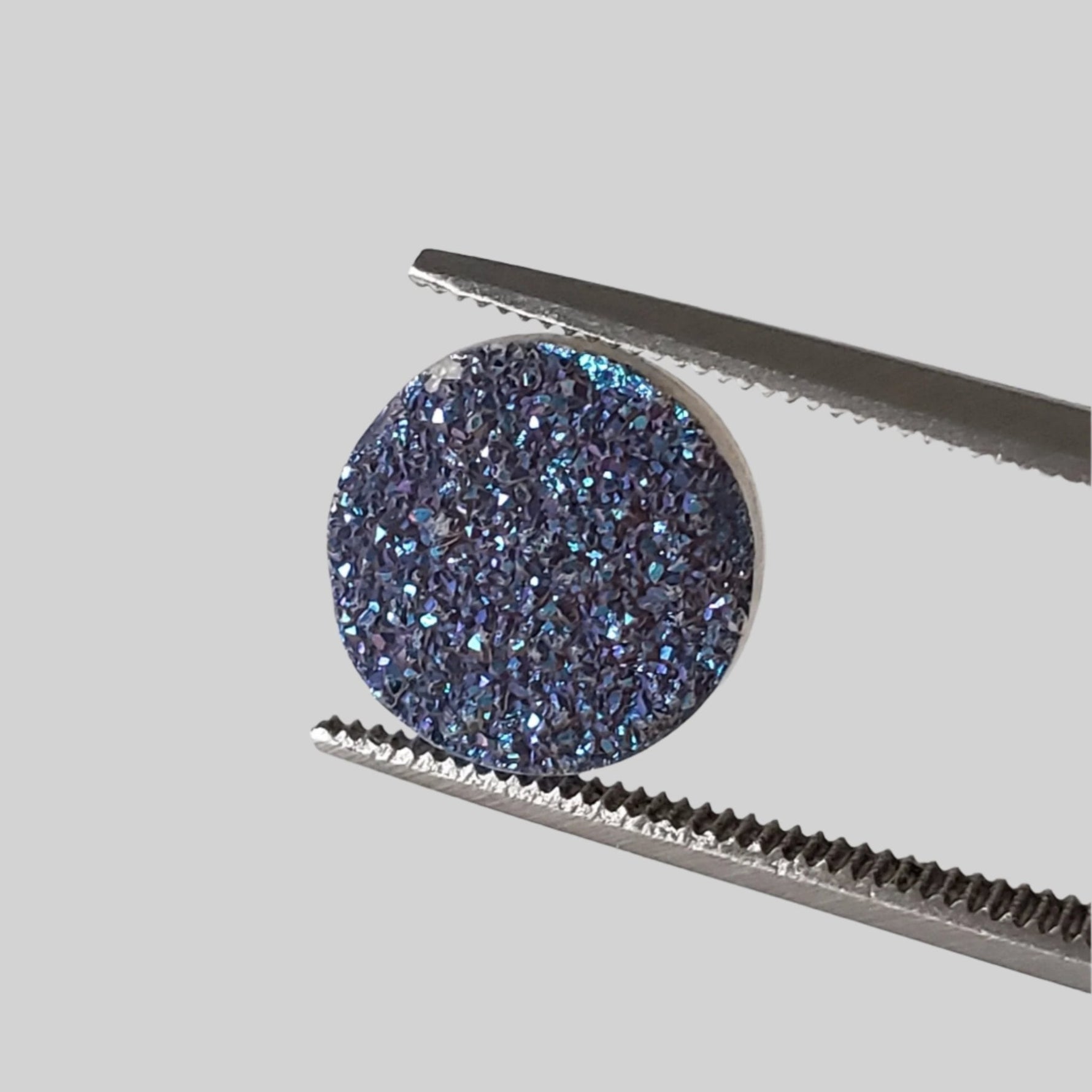  Titanium Druzy | Round Tablet | Mystic Rainbow Druzy | 10mm 