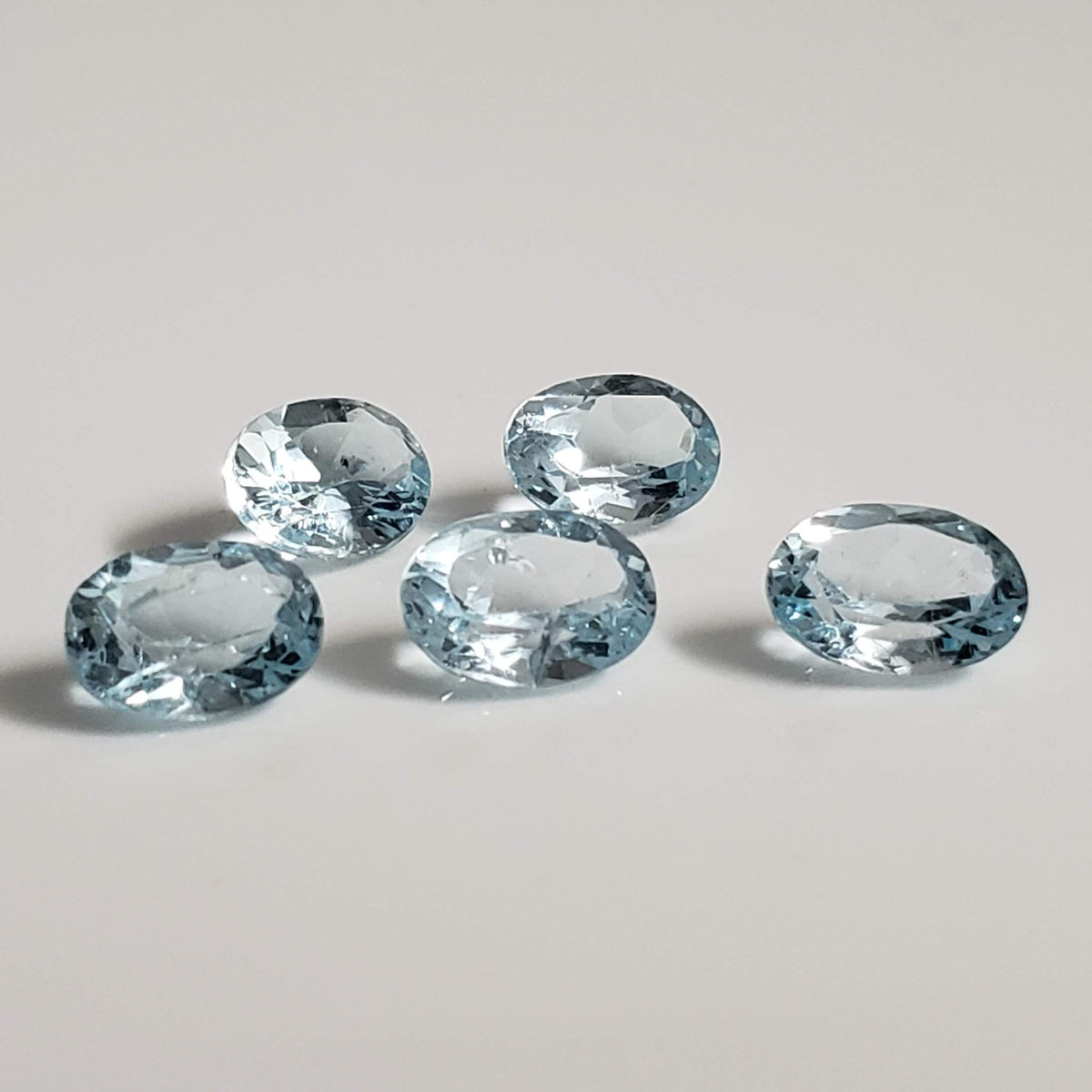Topaz | 5 Piece Gemstone Lot | Oval Cut | Sky Blue | 7.0tcw