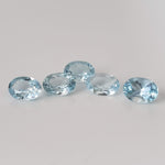 Topaz | 5 Piece Gemstone Lot | Oval Cut | Sky Blue | 8x6mm, 7.3 tcw 1