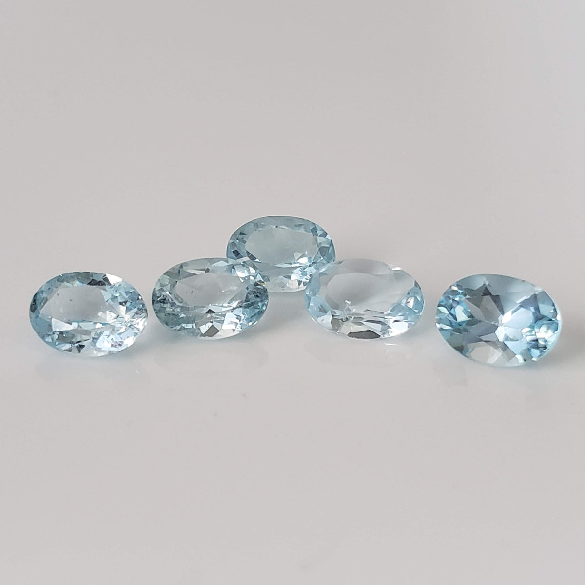 Topaz | 5 Piece Gemstone Lot | Oval Cut | Sky Blue | 8x6mm, 7.3 tcw 1