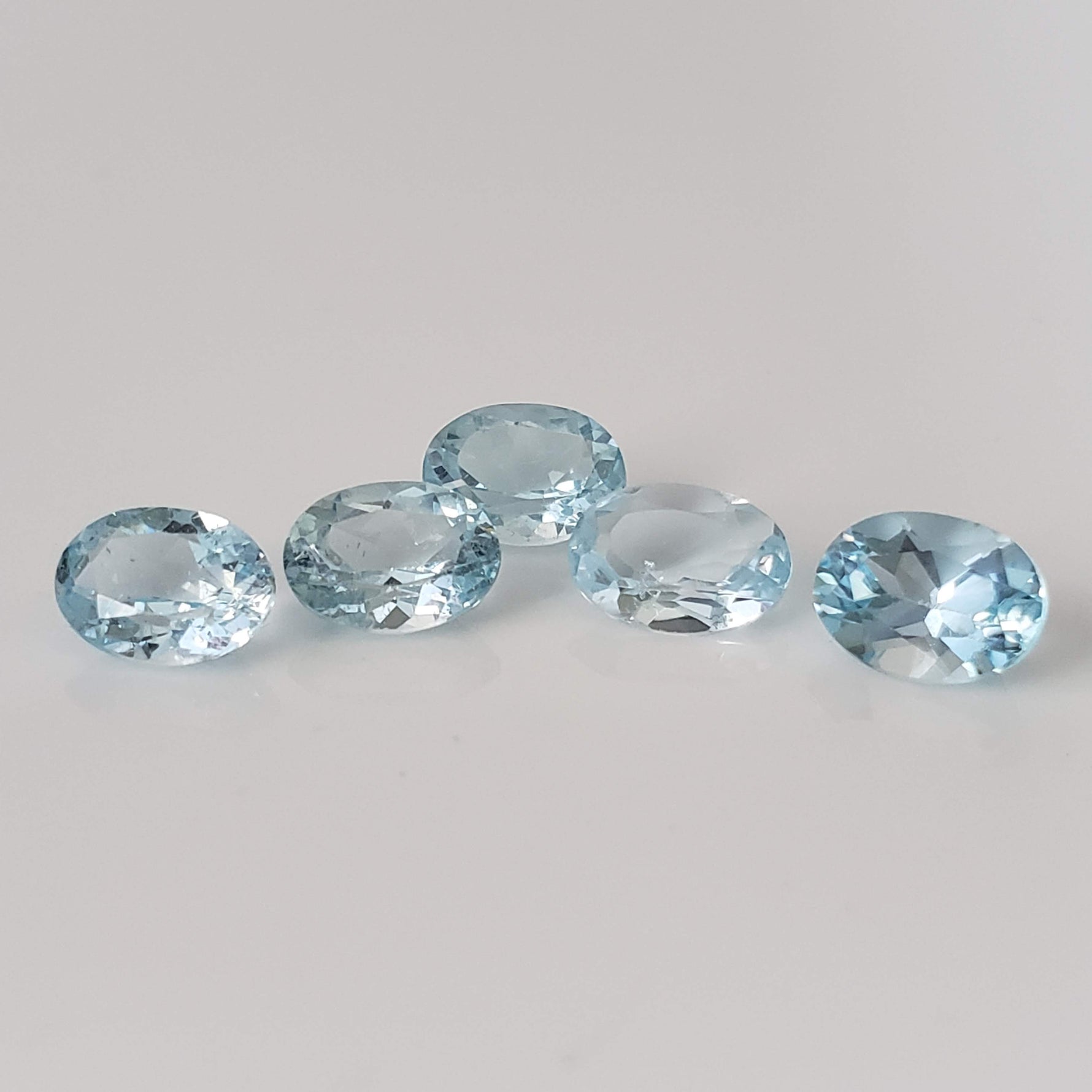 Topaz | 5 Piece Gemstone Lot | Oval Cut | Sky Blue | 8x6mm, 7.3 tcw 1