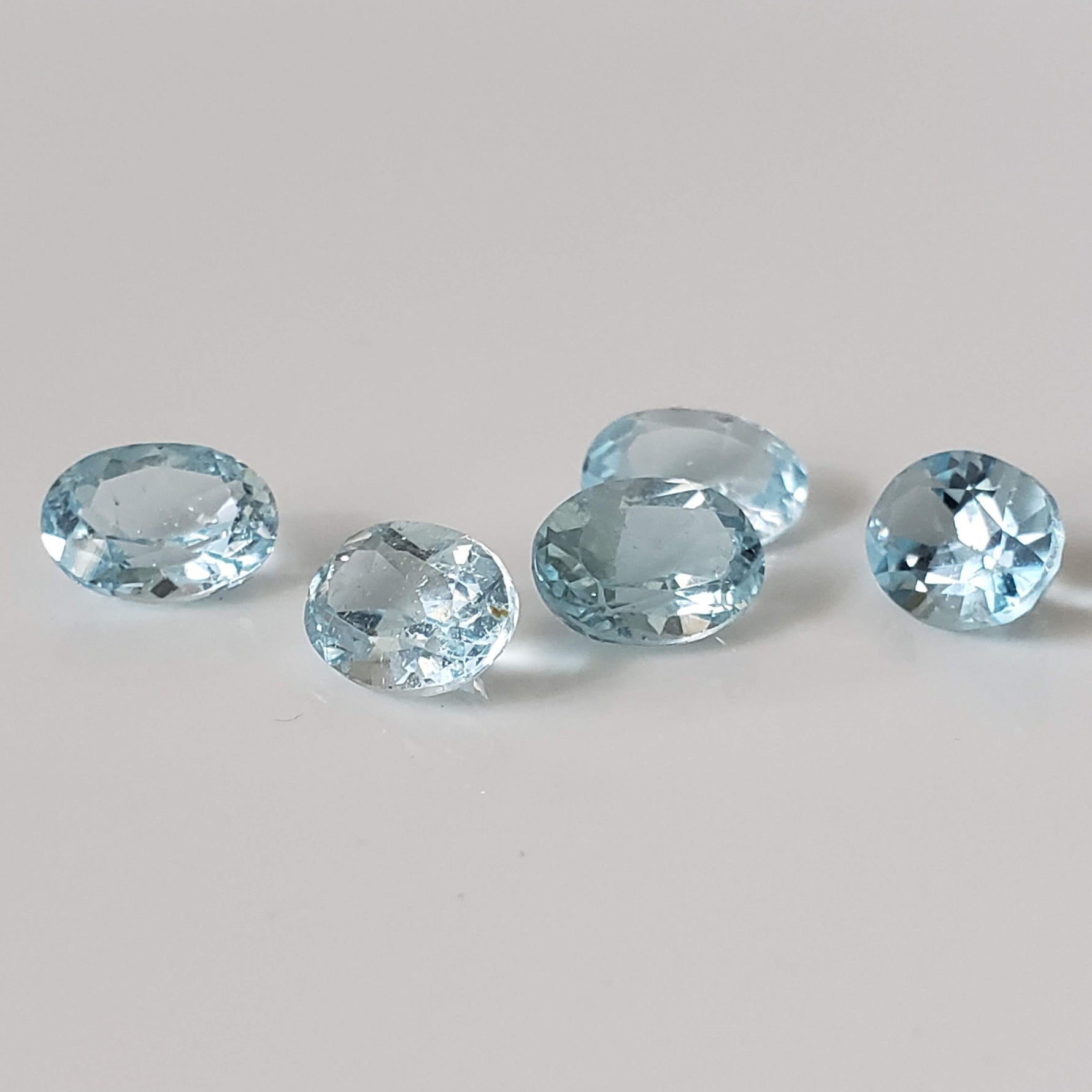 Topaz | 5 Piece Gemstone Lot | Oval Cut | Sky Blue | 8x6mm, 7.3 tcw 2