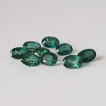  Topaz | 9 Piece Lot | Oval Cut | Emerald Green | 5.8-6.0x3.8-4.0mm 1