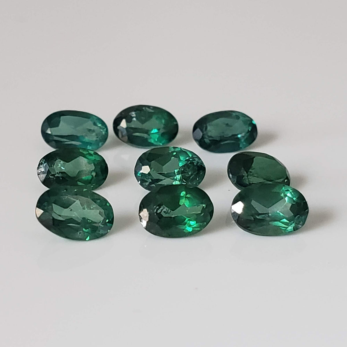  Topaz | 9 Piece Lot | Oval Cut | Emerald Green | 5.8-6.0x3.8-4.0mm 2