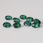 Topaz | 9 Piece Lot | Oval Cut | Emerald Green | 5.8-6.0x3.8-4.0mm 