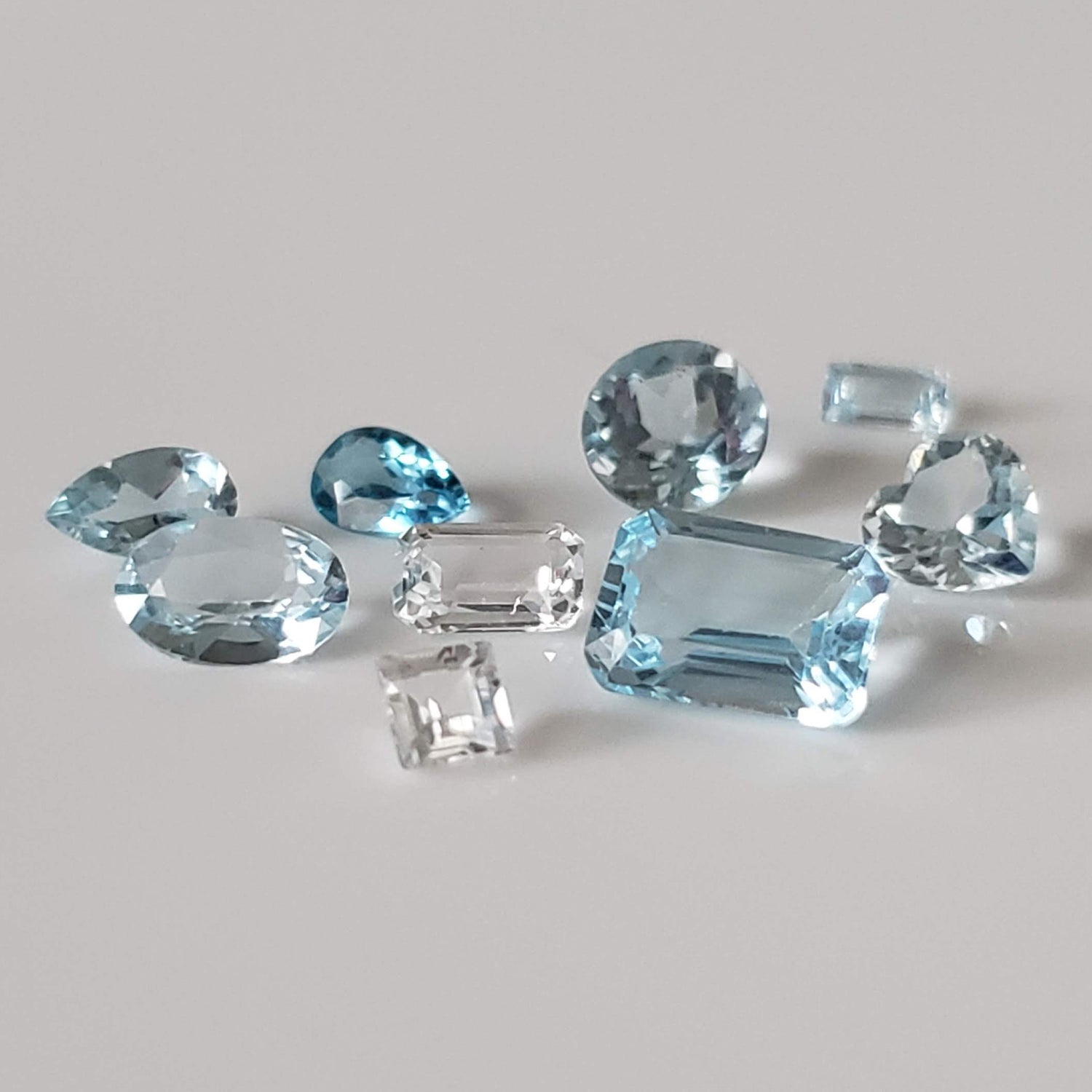  Topaz | 9 Piece Topaz Lot | Mixed Shape and Size | 3.5tcw 1