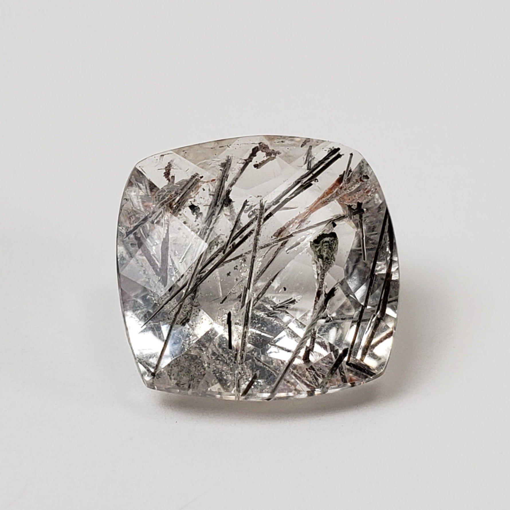  Tourmalinated Quartz | Cushion Cut | 16.8mm 14.5ct | Brazil 