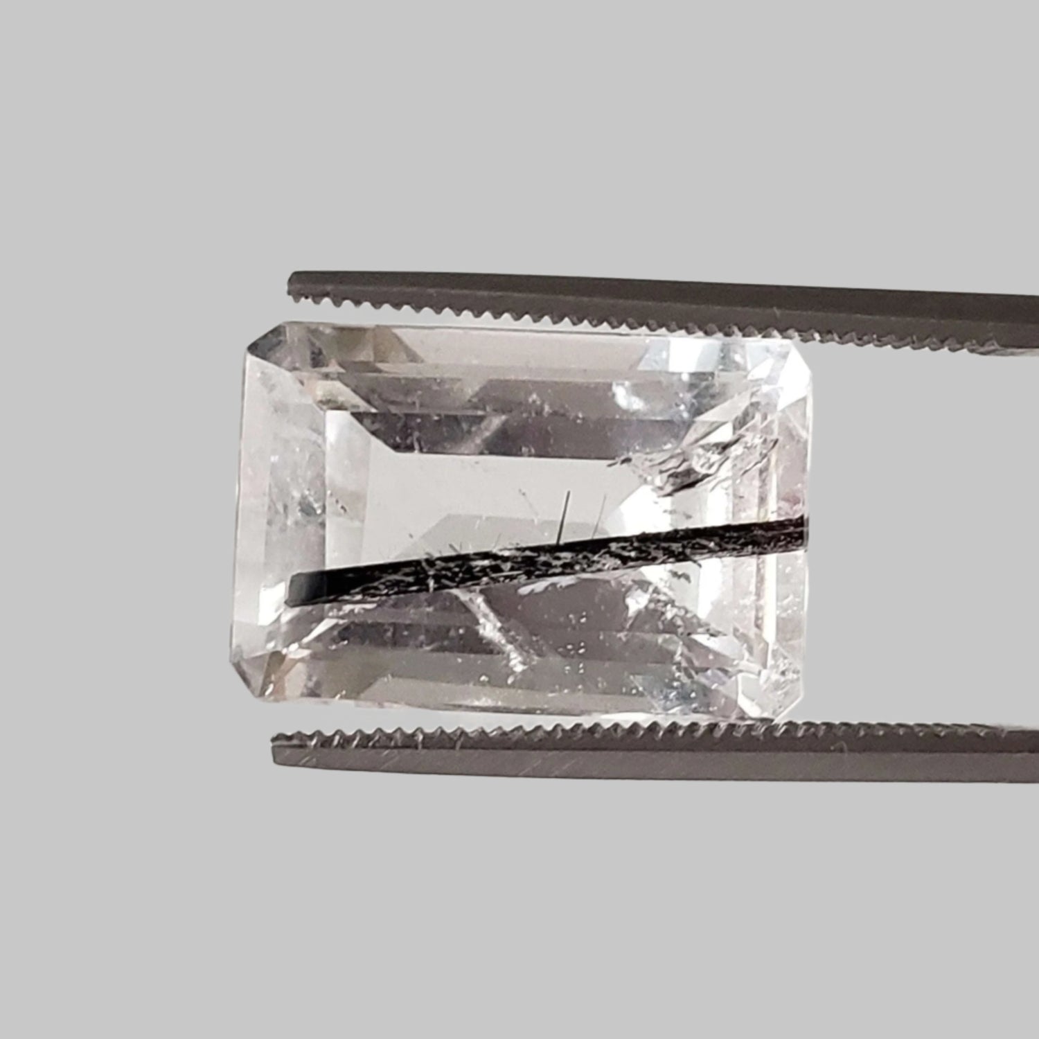  Tourmalinated Quartz | Octagon Cut | 15x11mm 7.9ct | Brazil 1