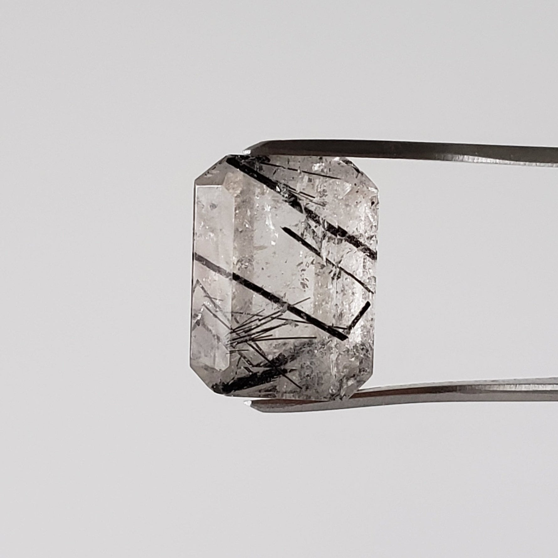  Tourmalinated Quartz | Octagon Cut | 16.8x12.6mm 13.5ct | Brazil 1