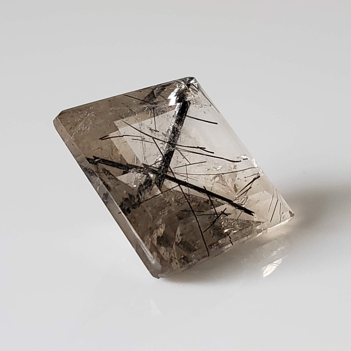  Tourmalinated Quartz | Square Cut | 17mm 19.7ct | Brazil 3
