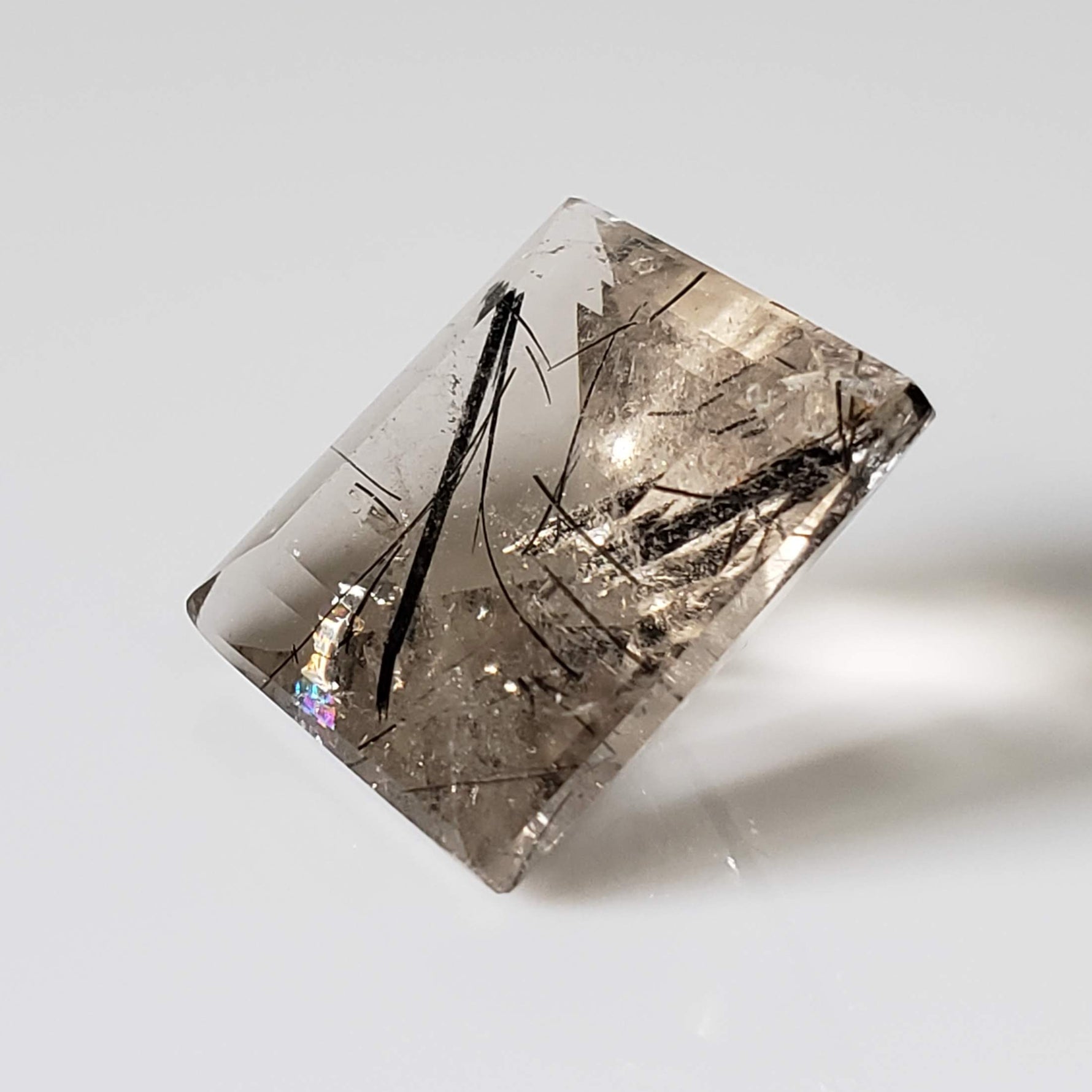  Tourmalinated Quartz | Square Cut | 17mm 19.7ct | Brazil 4