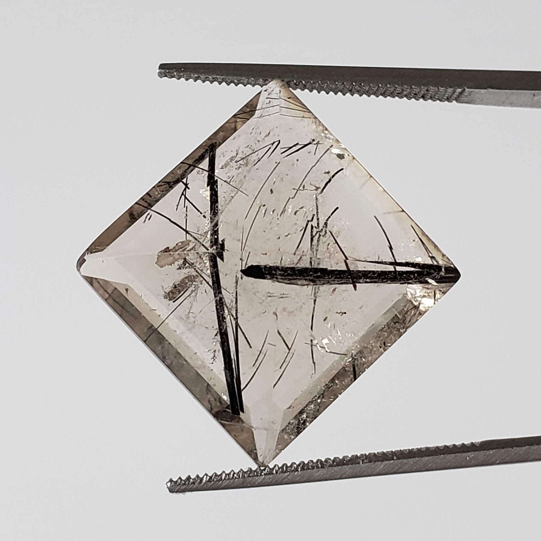  Tourmalinated Quartz | Square Cut | 17mm 19.7ct | Brazil 1