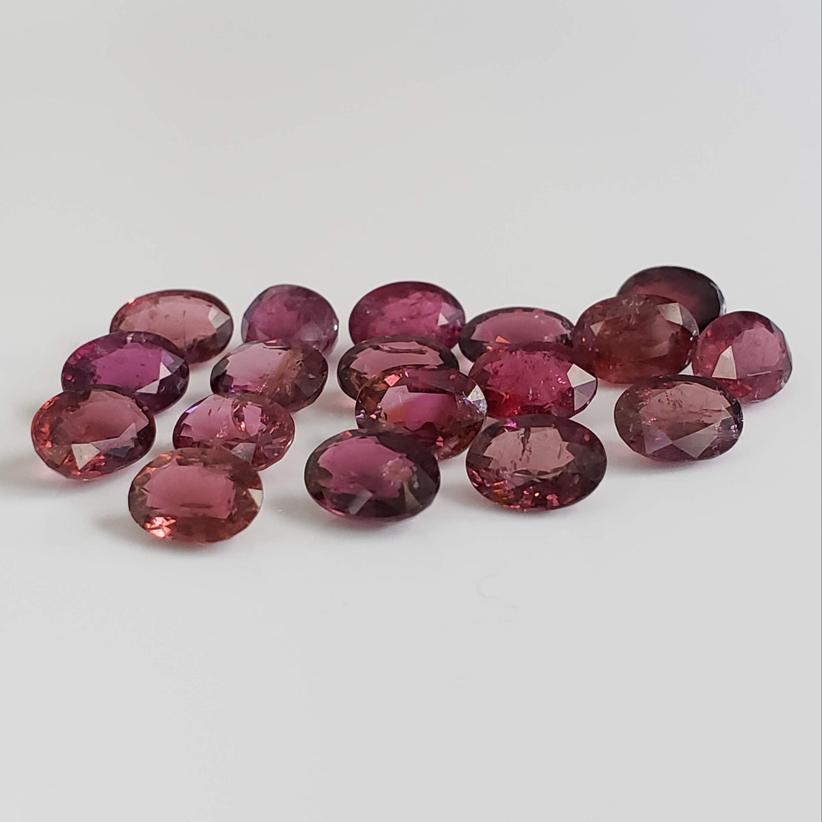  Tourmaline | 18 Piece Lot | Oval Cut | Purple Pink | 7x5mm 15.2tcw 