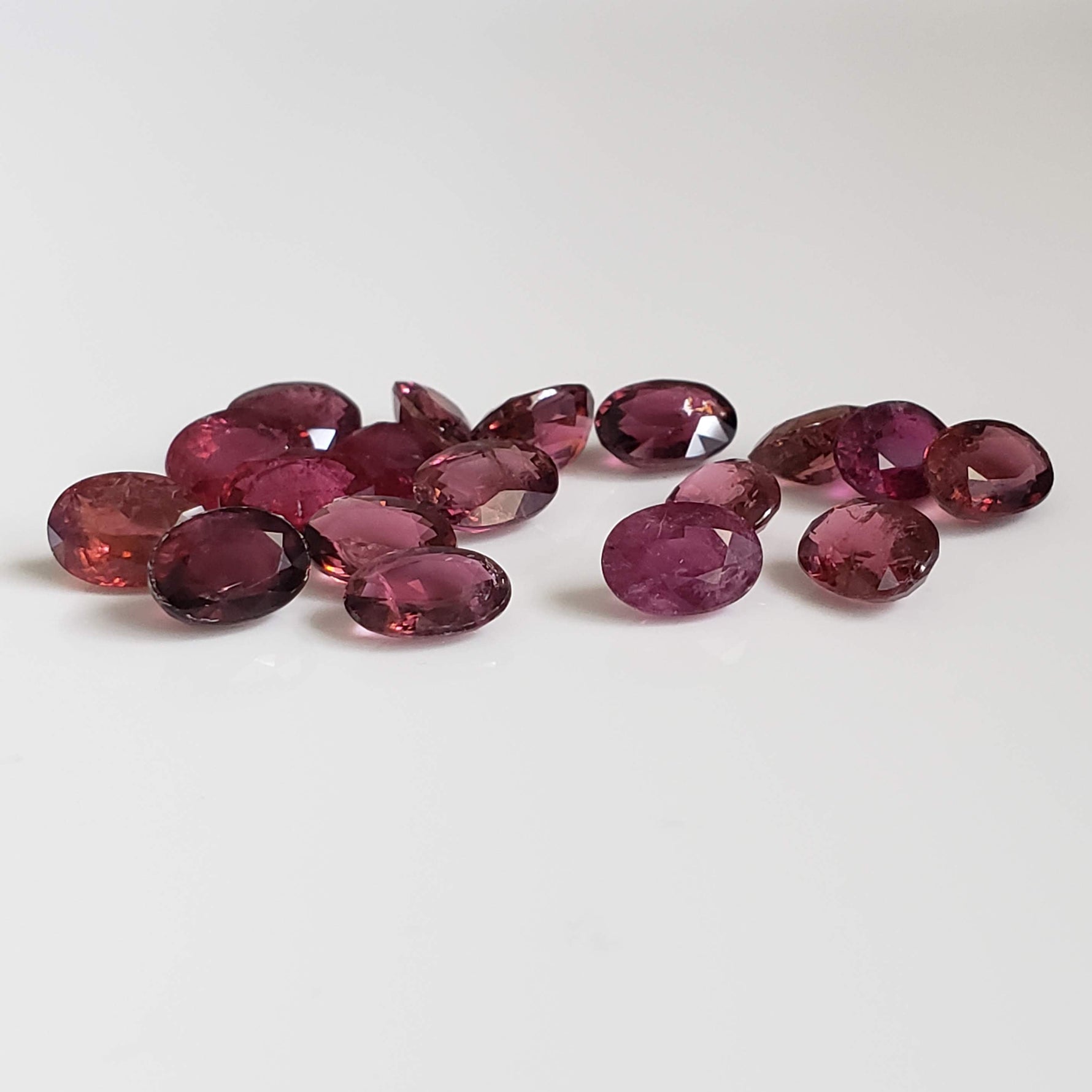  Tourmaline | 18 Piece Lot | Oval Cut | Purple Pink | 7x5mm 15.2tcw 1