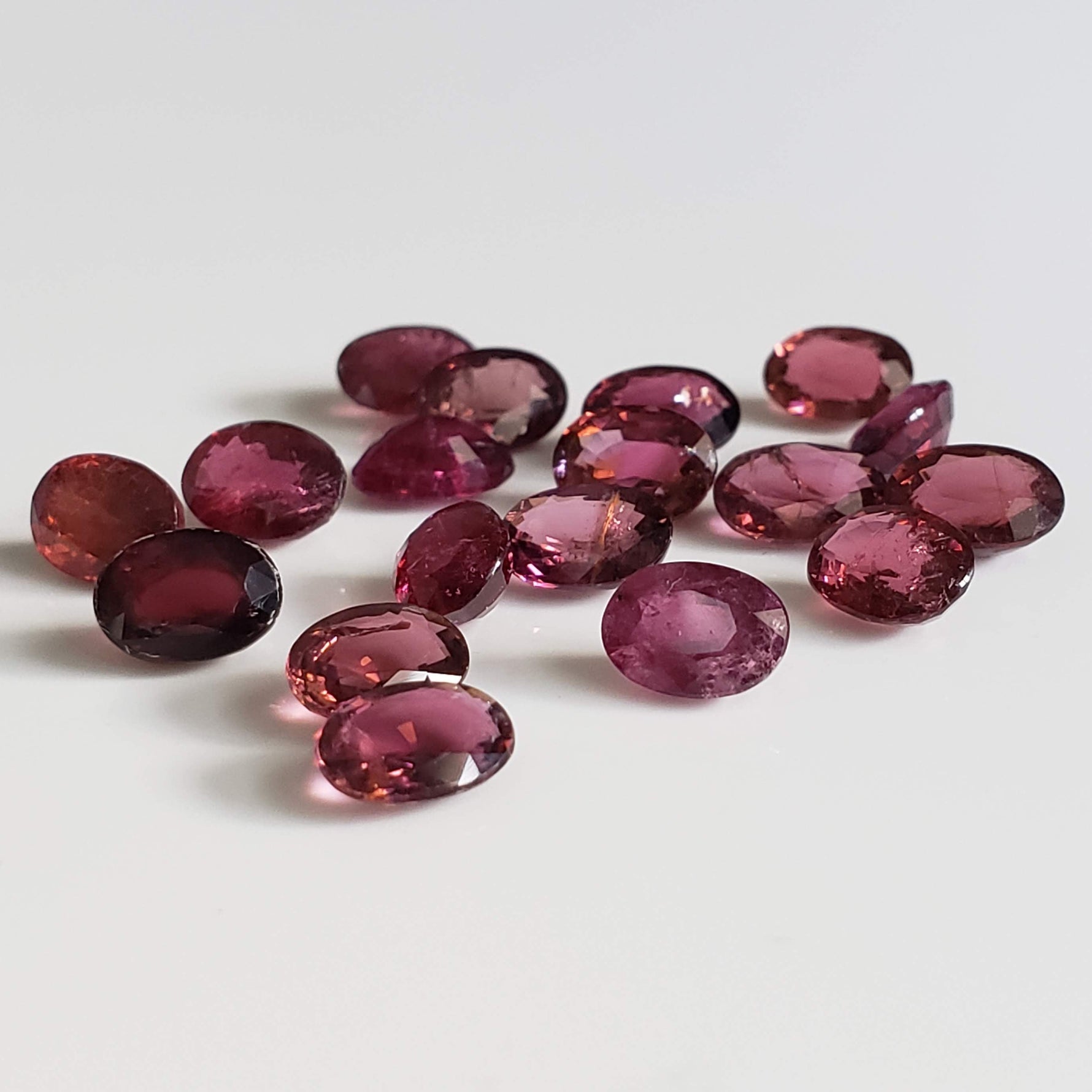  Tourmaline | 18 Piece Lot | Oval Cut | Purple Pink | 7x5mm 15.2tcw 2