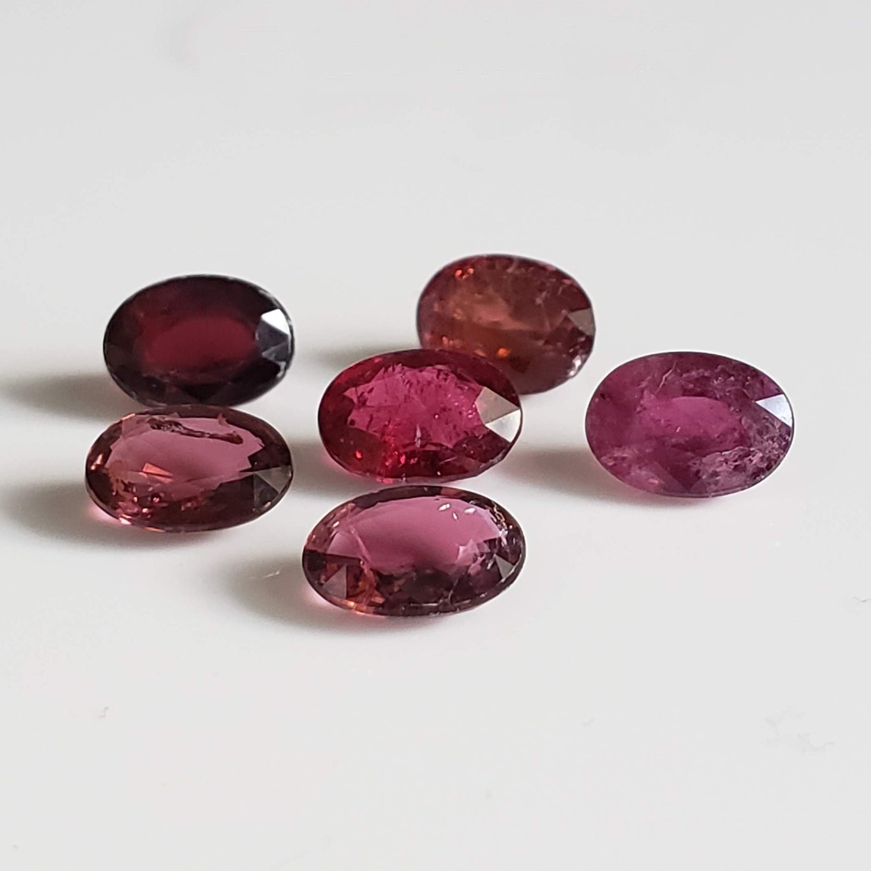  Tourmaline | 18 Piece Lot | Oval Cut | Purple Pink | 7x5mm 15.2tcw 3