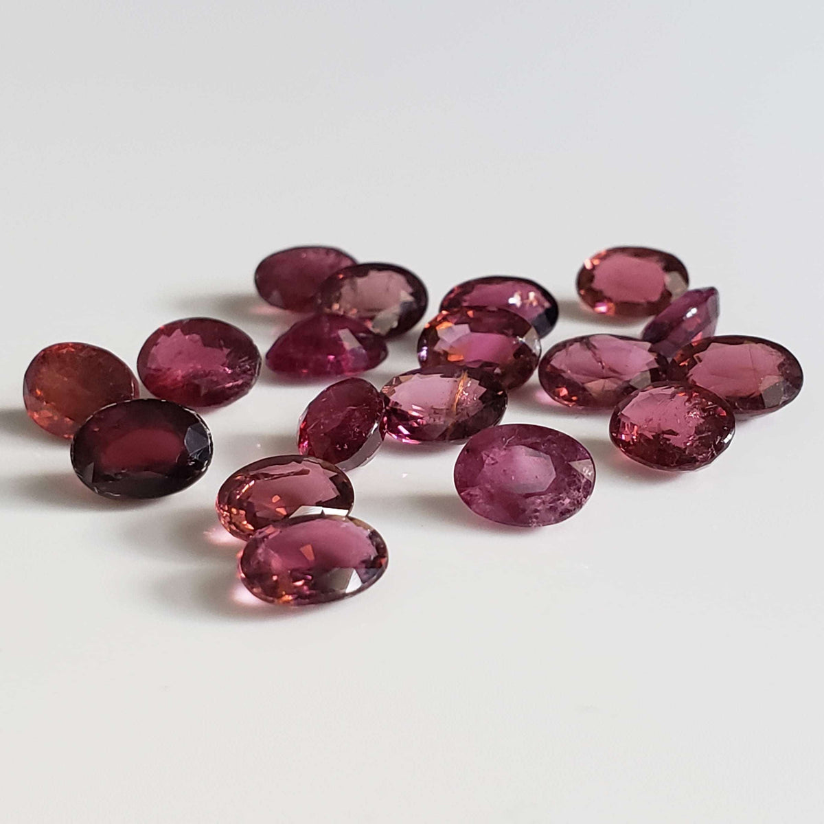  Tourmaline | 18 Piece Lot | Oval Cut | Purple Pink | 7x5mm 15.2tcw 2