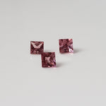  Tourmaline | 3 Piece Gemstone Lot | Princess Cut | Orange Pink | 3.3 - 3.5mm 1
