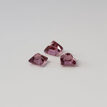 Tourmaline | 3 Piece Gemstone Lot | Princess Cut | Orange Pink | 3.3 - 3.5mm 2