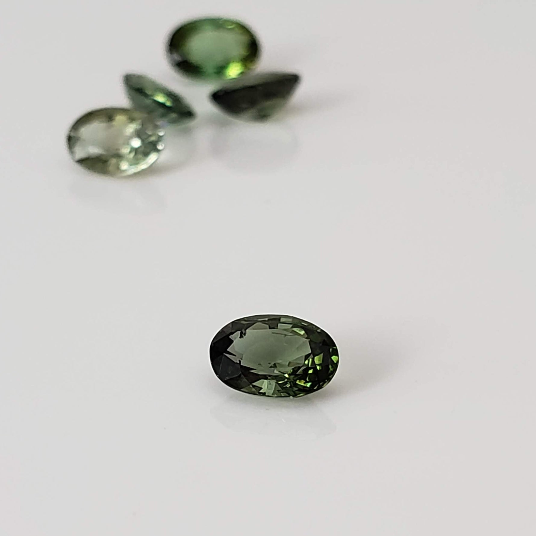  Tourmaline | 5 Piece Gemstone Lot | Oval Cut | Green | 2.38tcw 3