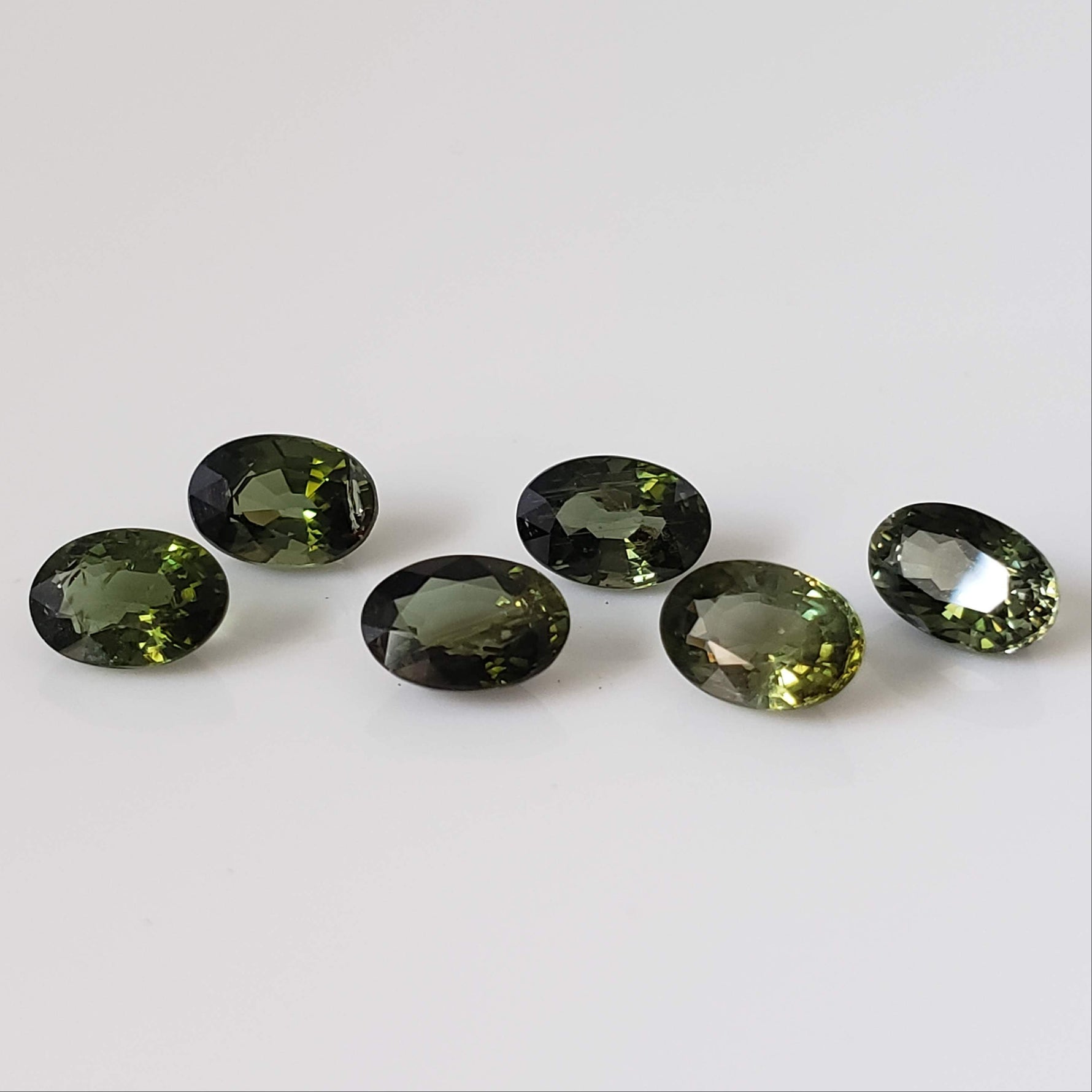Tourmaline | 6 Piece Gemstone Lot | Oval Cut | Green | 3.0tcw 0