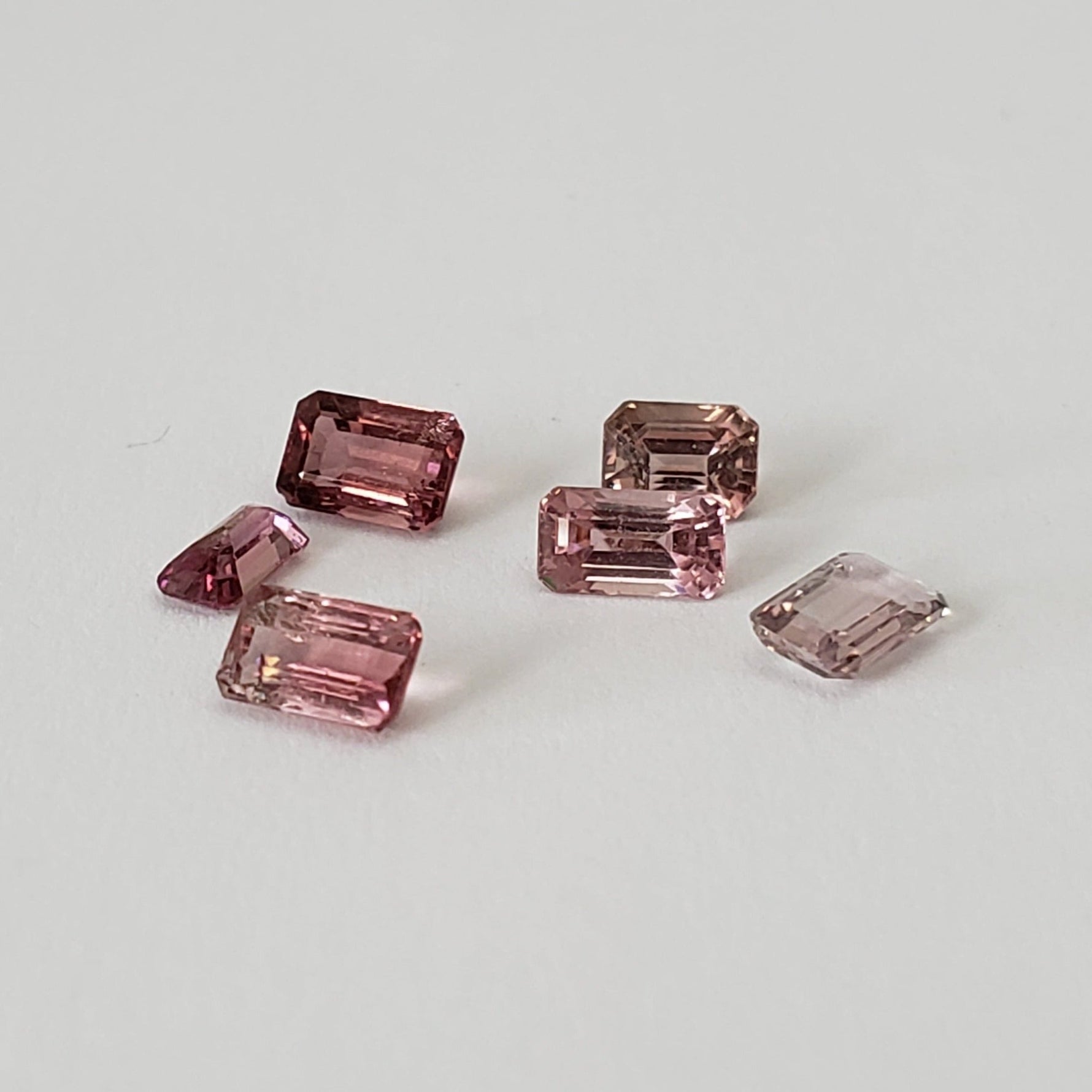  Tourmaline | 6 Piece Lot | Octagon Cut | Pink | 2.2tcw 1