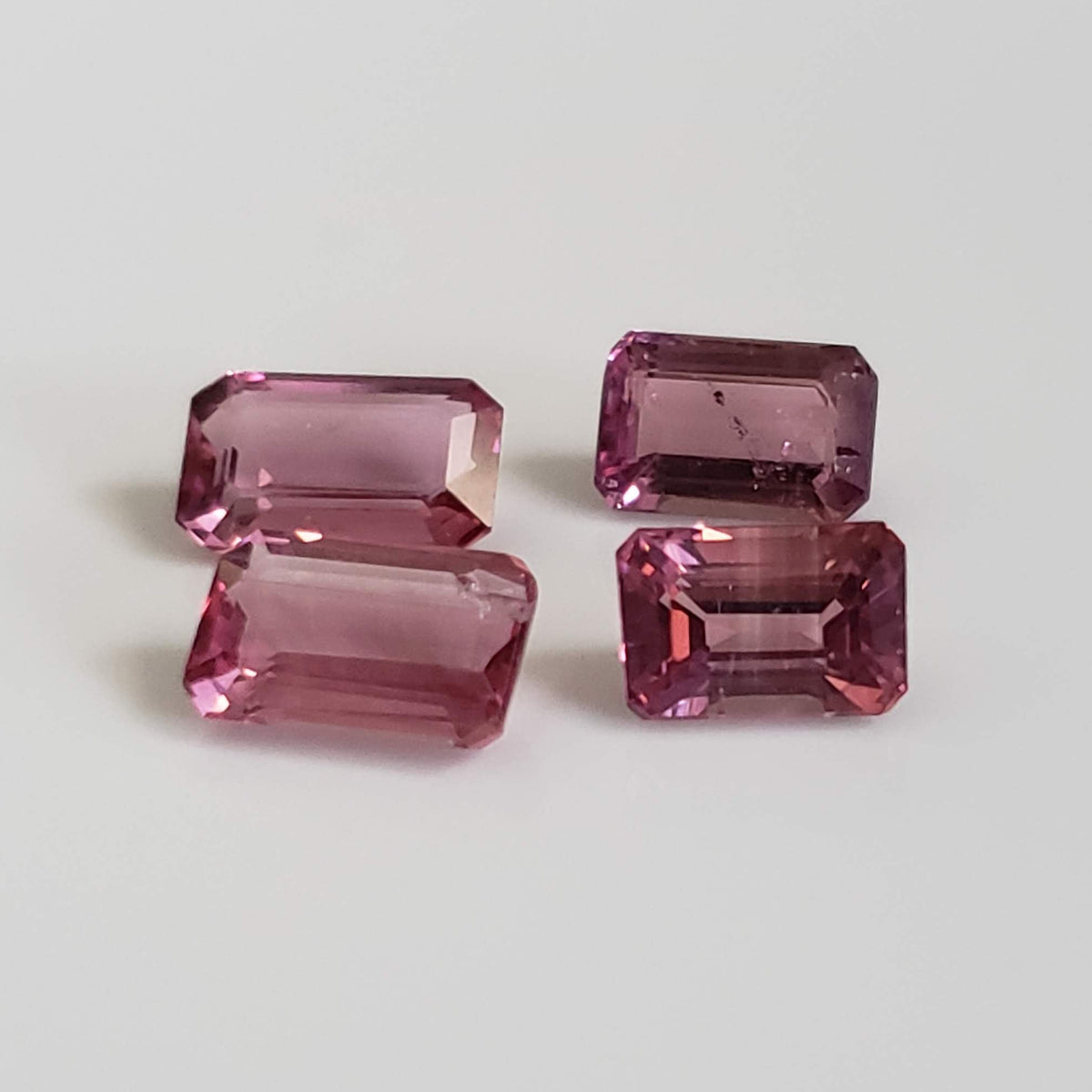  Tourmaline | 9 Piece Lot | Octagon Cut | Pink | 9.1tcw 2