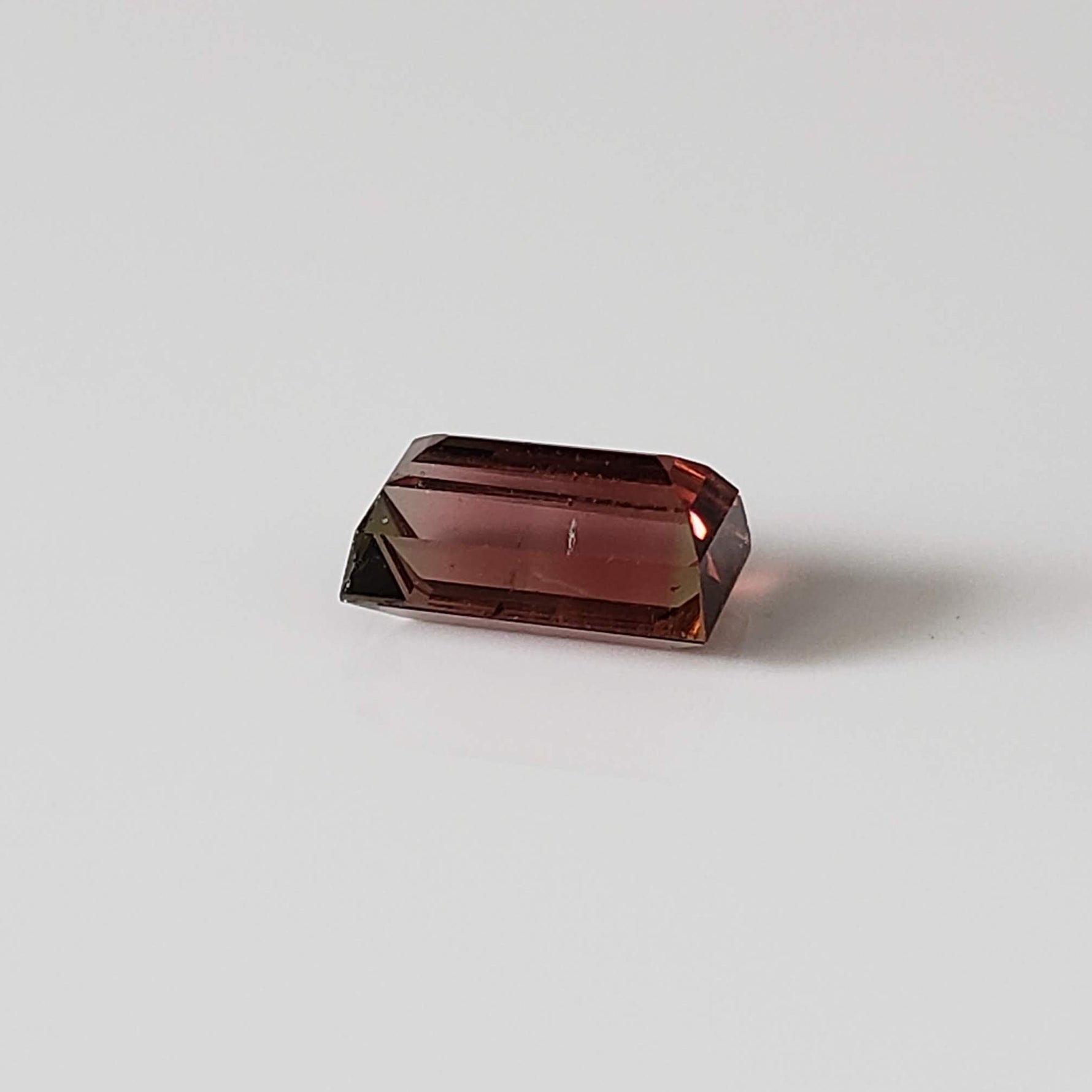  Tourmaline | Baguette Cut | Bi-Color Pink Green | 10x6mm 2.65ct 4