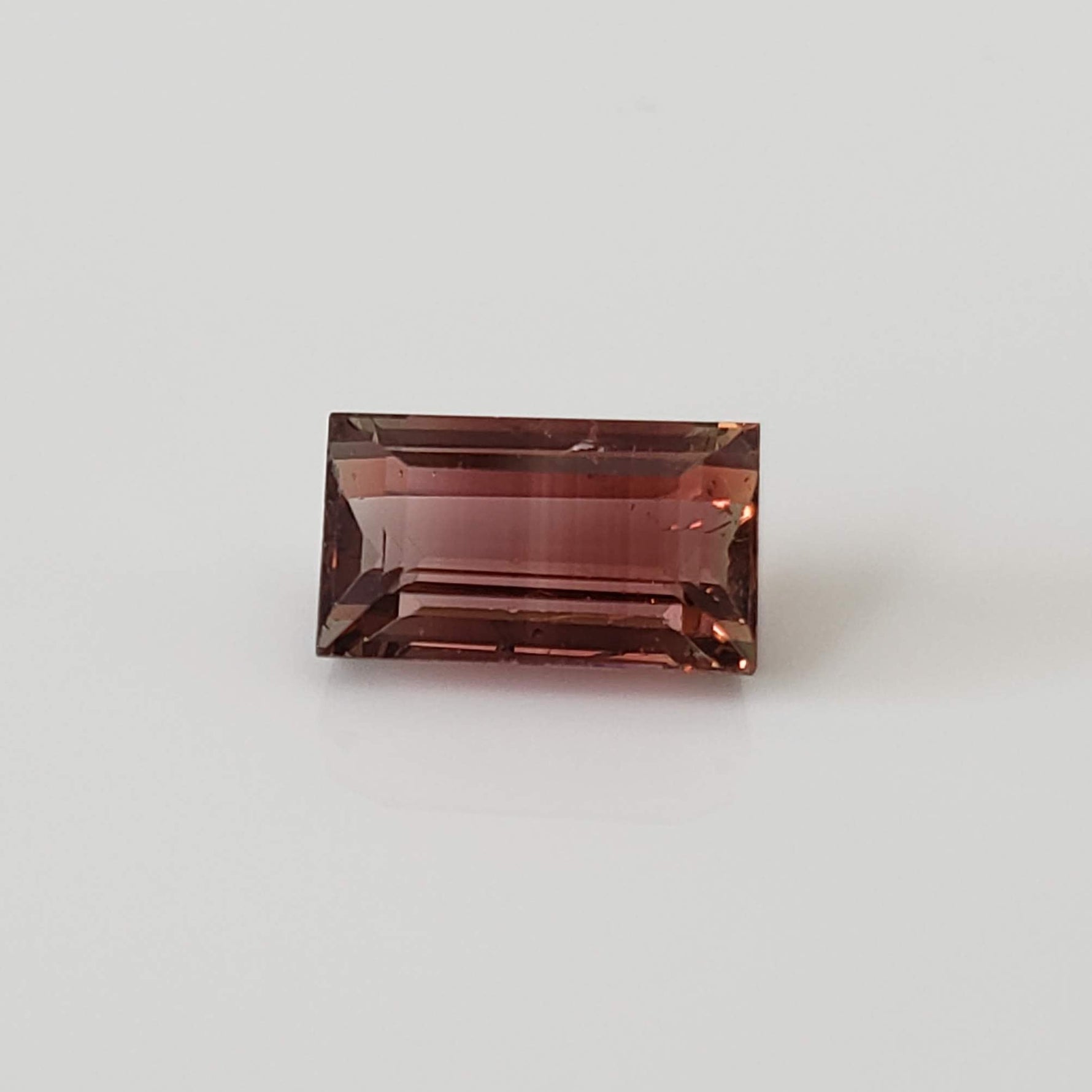  Tourmaline | Baguette Cut | Bi-Color Pink Green | 10x6mm 2.65ct 2