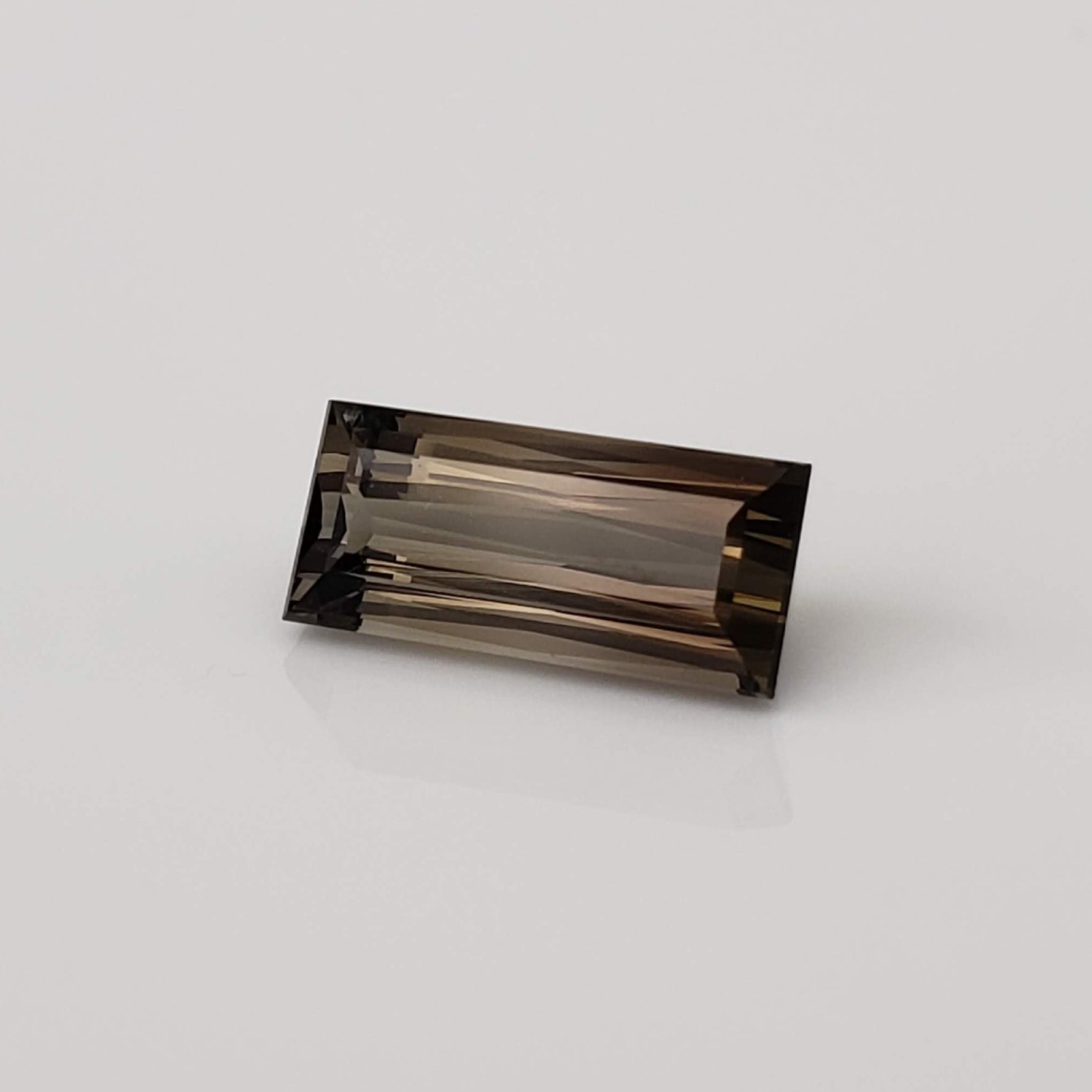  Tourmaline | Baguette Cut | Brownish Pink Bi-Color | 12.3x5.8mm 3.46ct 3
