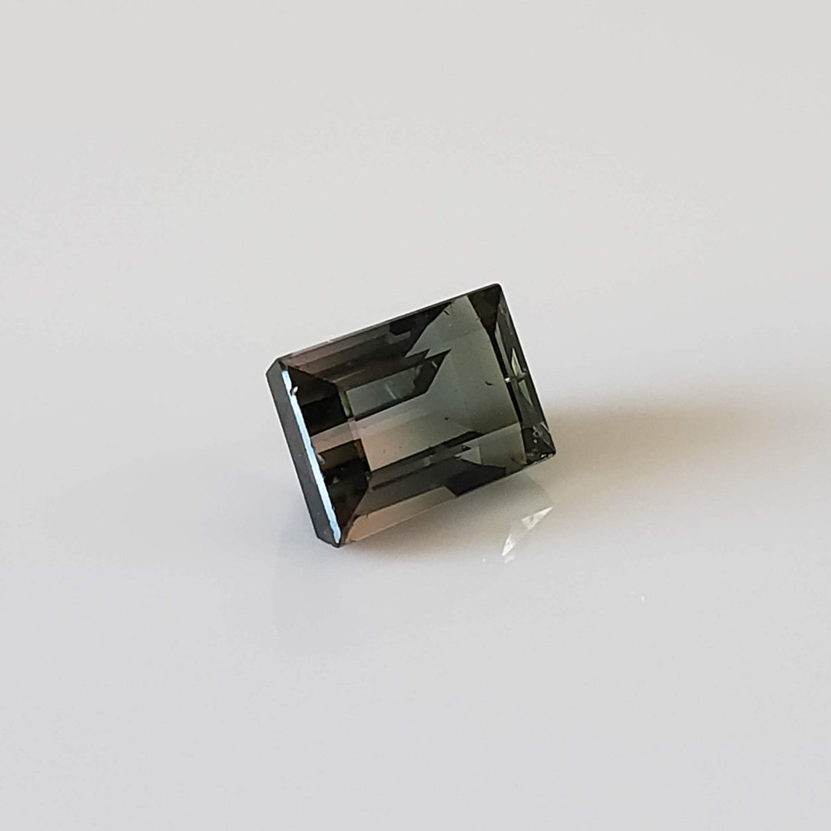  Tourmaline | Baguette Cut | Green-Blue Pink Bi-Color | 7.3x5mm 1.66ct 4