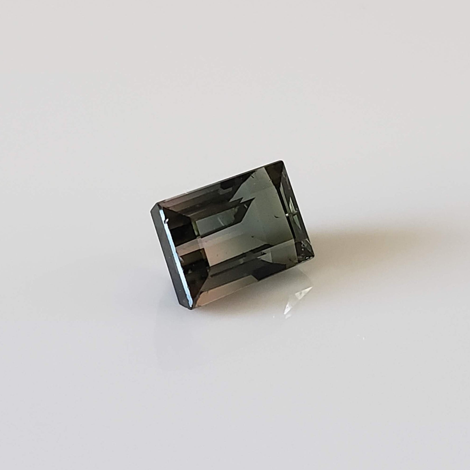  Tourmaline | Baguette Cut | Green-Blue Pink Bi-Color | 7.3x5mm 1.66ct 4