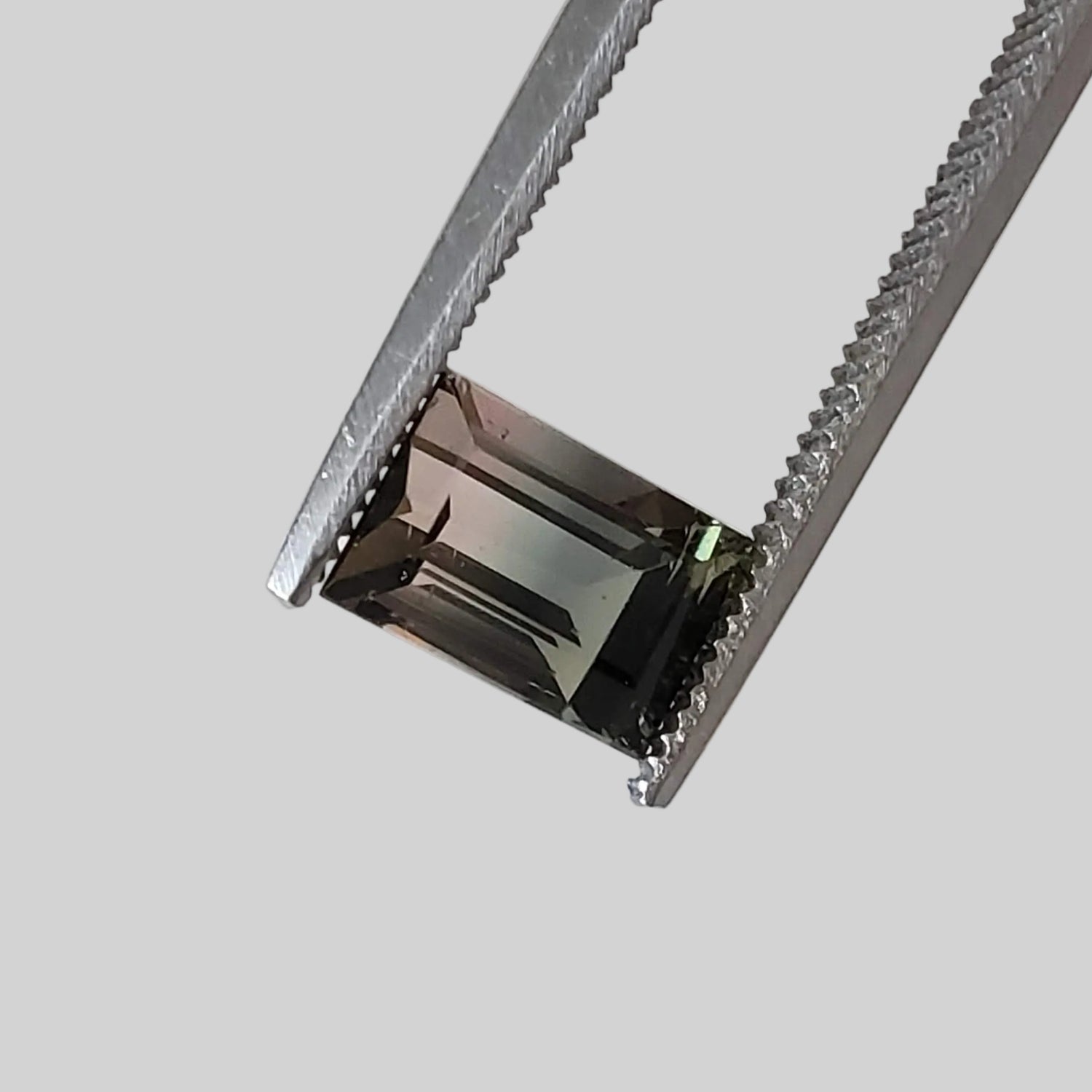  Tourmaline | Baguette Cut | Green-Blue Pink Bi-Color | 7.3x5mm 1.66ct 