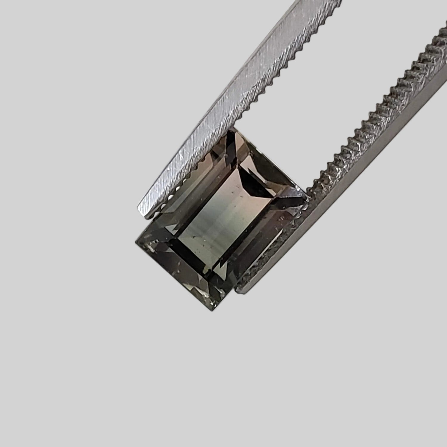  Tourmaline | Baguette Cut | Green-Blue Pink Bi-Color | 7.3x5mm 1.66ct 1