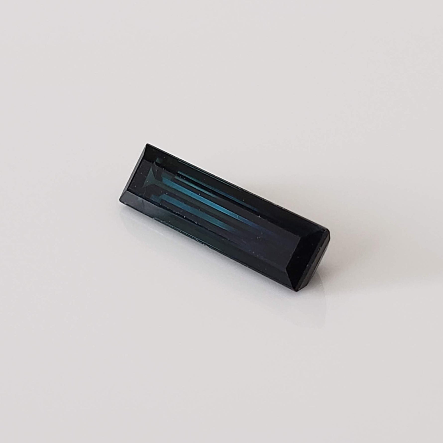  Tourmaline | Baguette Cut | Greenish Blue | 12.5x3.5mm 1.3ct 3