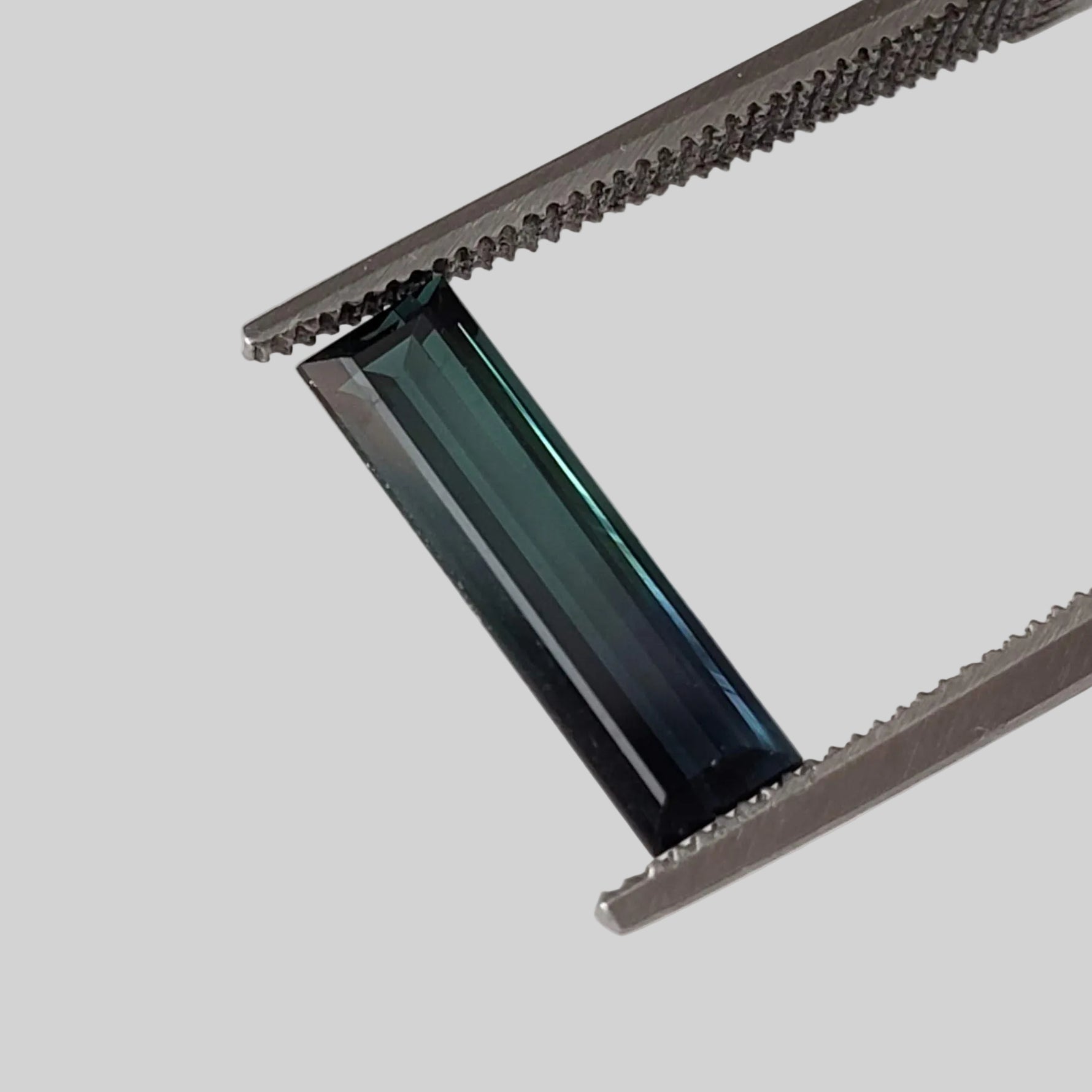  Tourmaline | Baguette Cut | Greenish Blue | 12.5x3.5mm 1.3ct 1