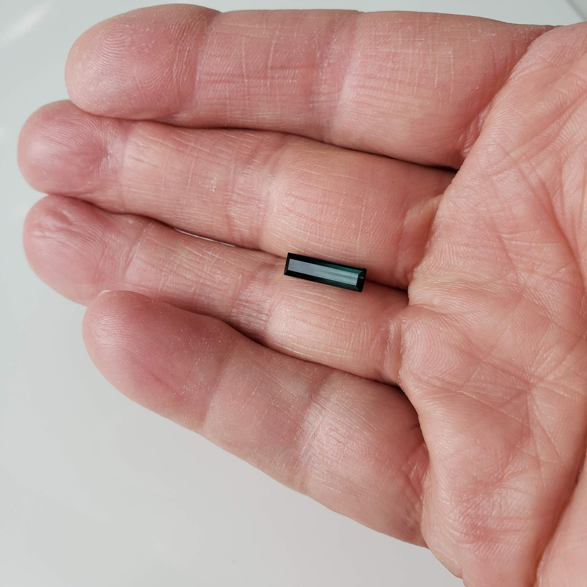  Tourmaline | Baguette Cut | Greenish Blue | 12.5x3.5mm 1.3ct 5