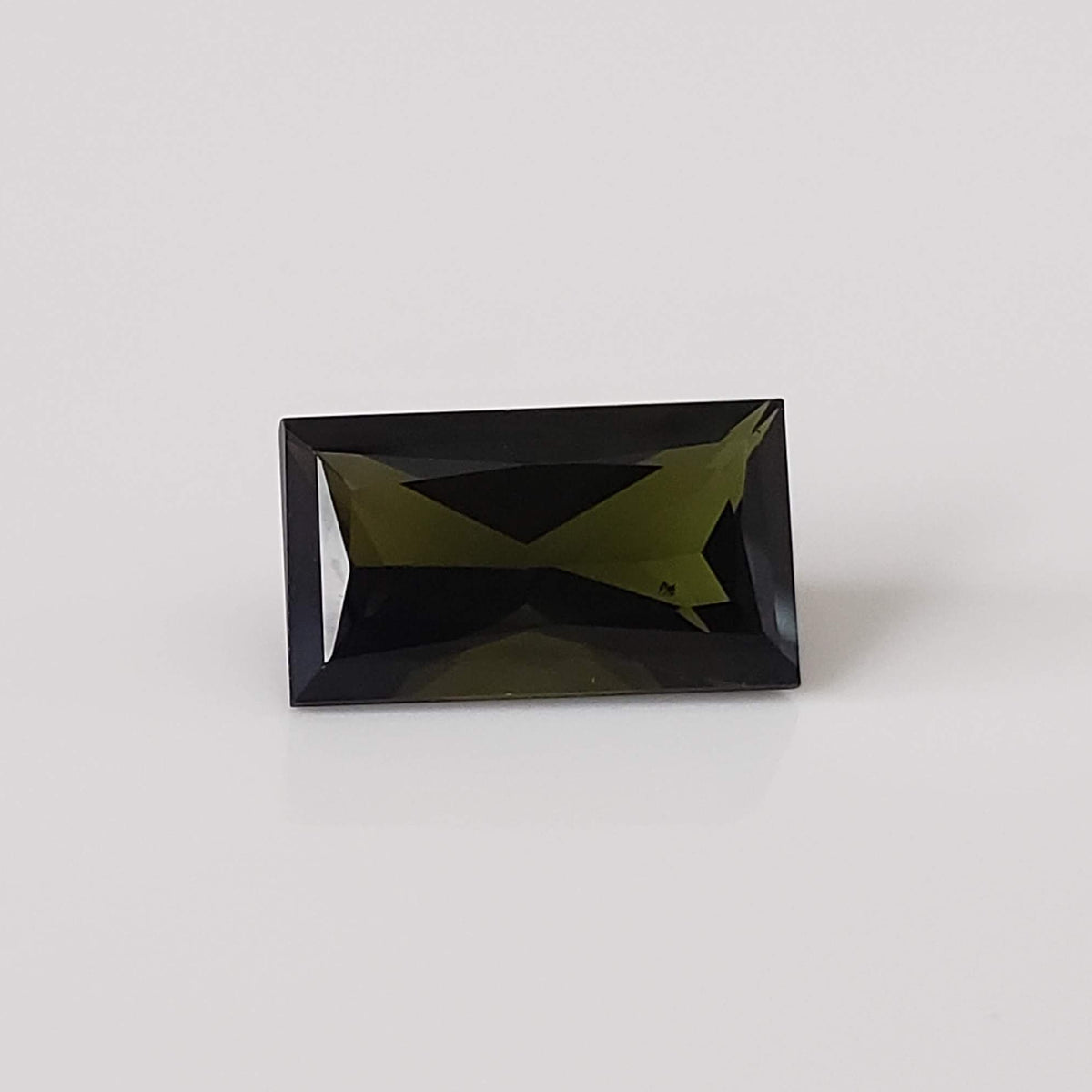  Tourmaline | Baguette Cut | Olive Green | 12x7mm 3.51ct 3