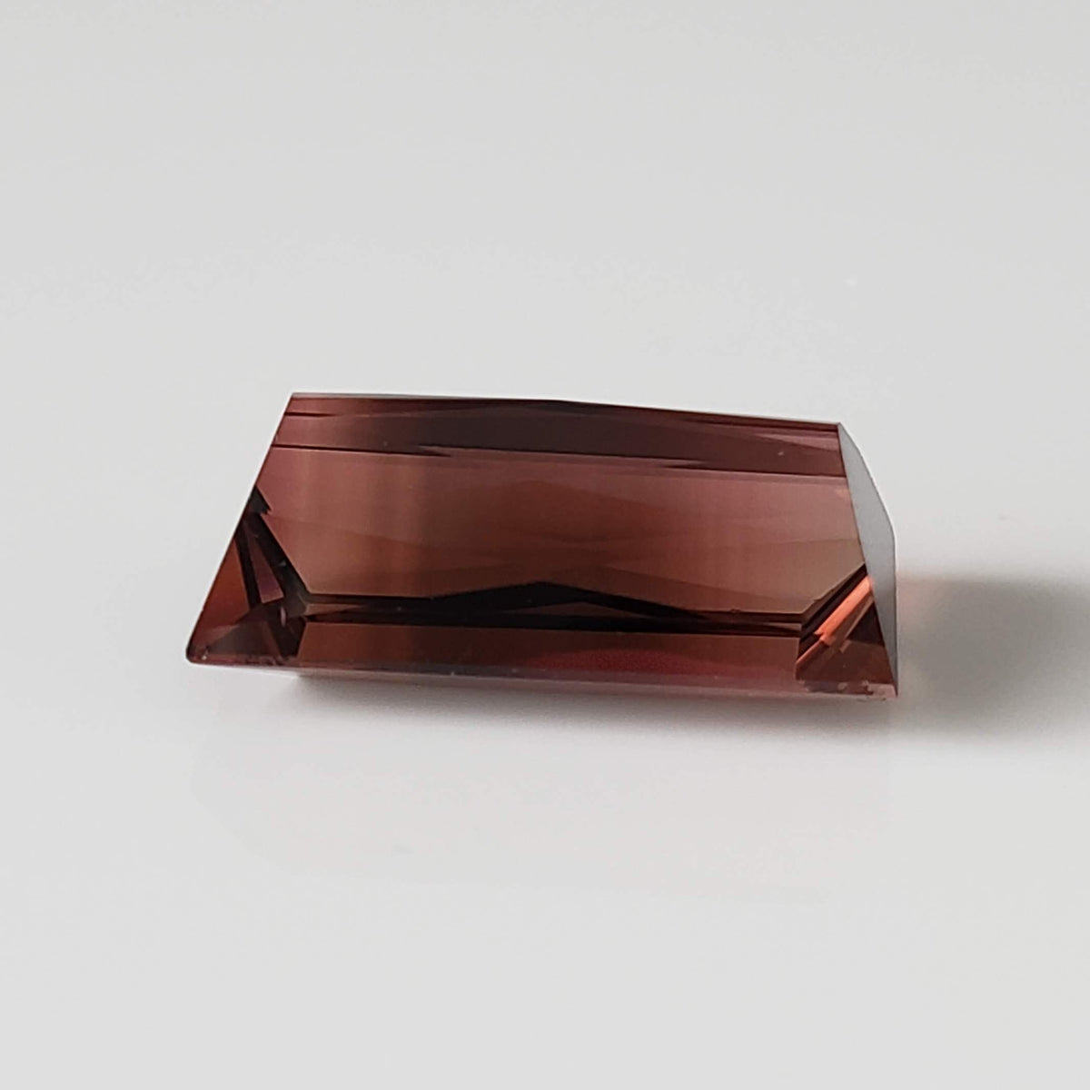  Tourmaline | Baguette Cut | Pinkish Brown Bi-Color | 17x9mm 10.9ct 6