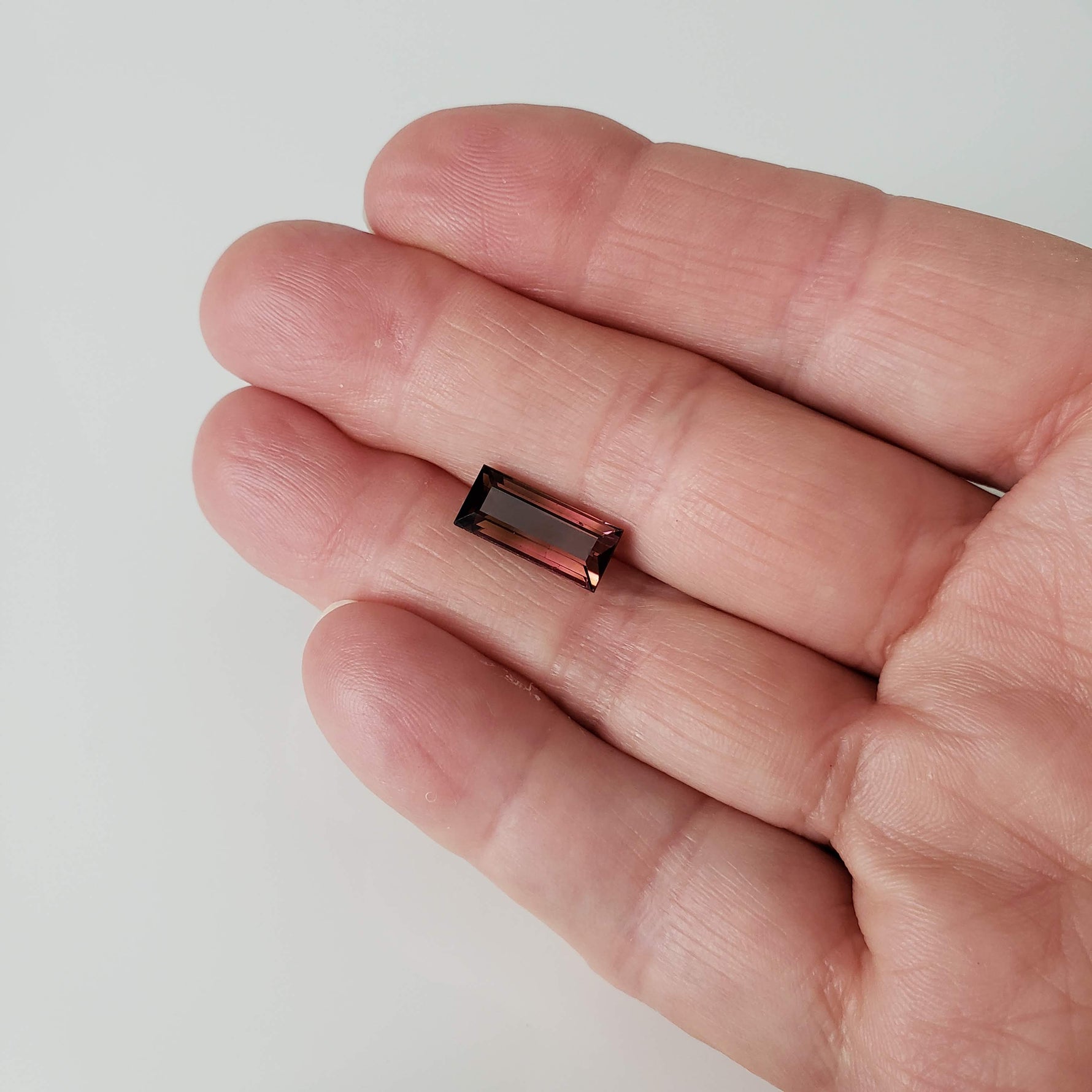  Tourmaline | Baguette Cut | Pinkish Orange | 14.4x6.2mm 4.55ct 6