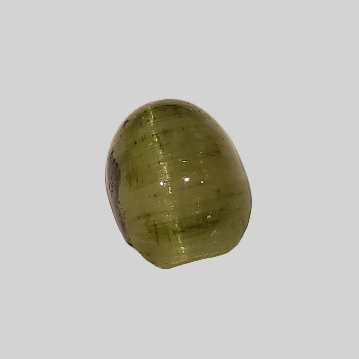  Tourmaline Cats Eye | Oval Cabochon | Light Green | 15.5x11.5mm 11.56ct 5
